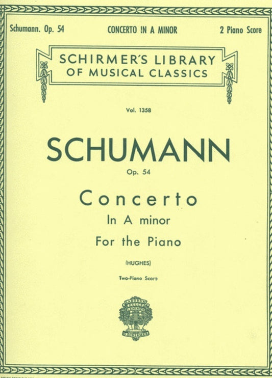 Schumann Concerto A Minor Op 54 2 Pianos Lib.1358
