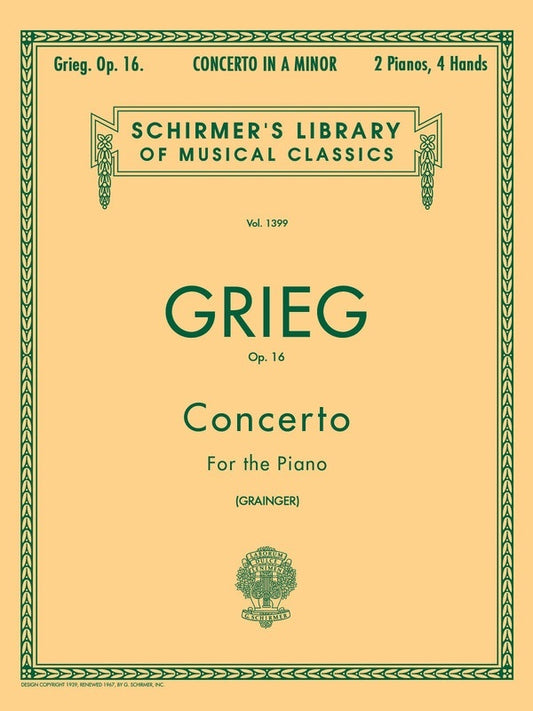 Schirmer - Grieg - Concerto A Min Op 16 2P4H