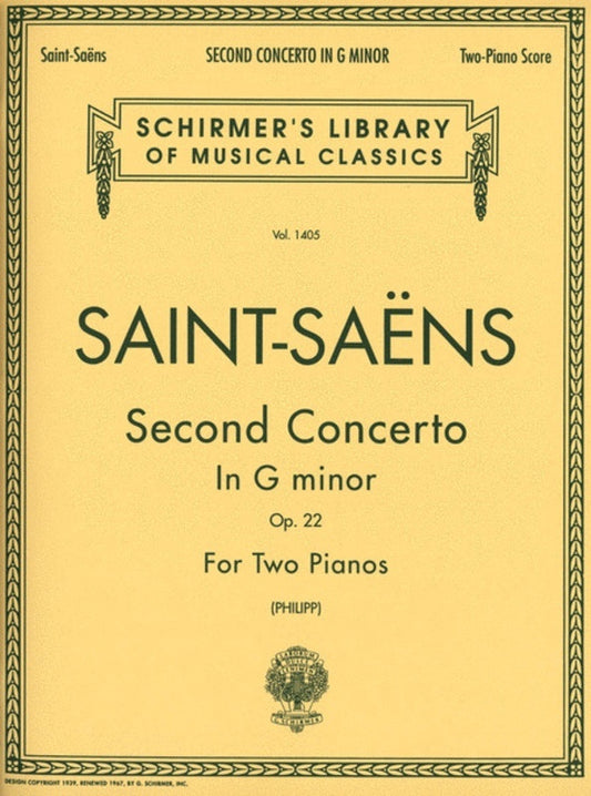 Saint Saens Conc.N.2 Op22 Lib.1405 2 Piano