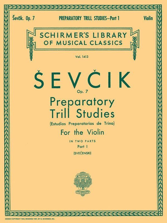 Sevcik Preparatory Trill Studies Op. 7 Book 1 for Violin