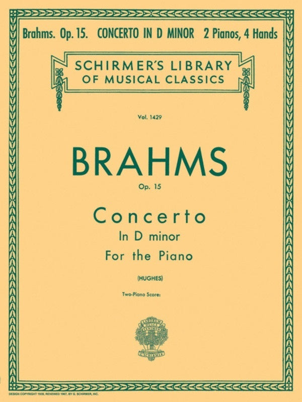 Brahms Concerto No.1 Op 15 2 Pianos Lib.1429