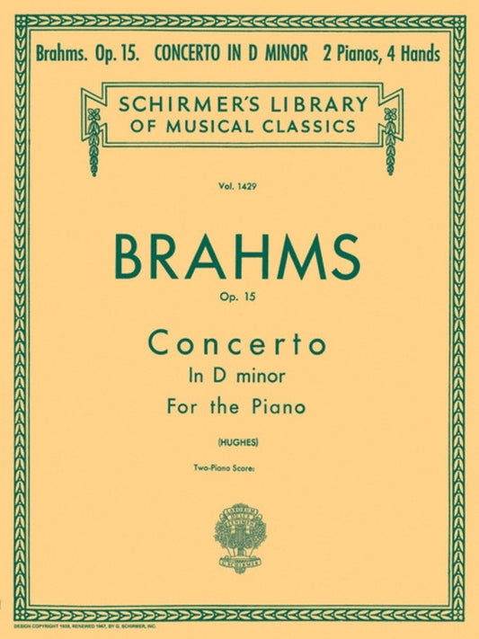Brahms Concerto No.1 Op 15 2 Pianos Lib.1429