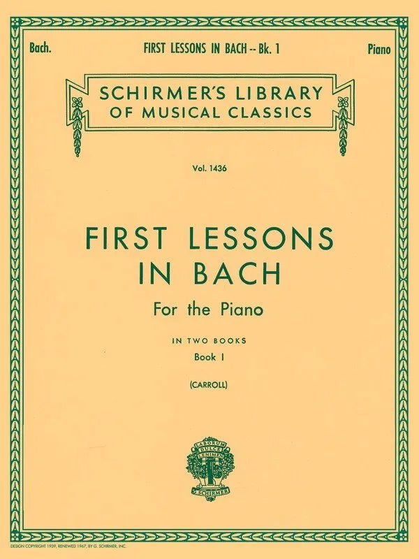First Lessons in Bach Book 1 by Ed Carroll for Piano, 20 Pages