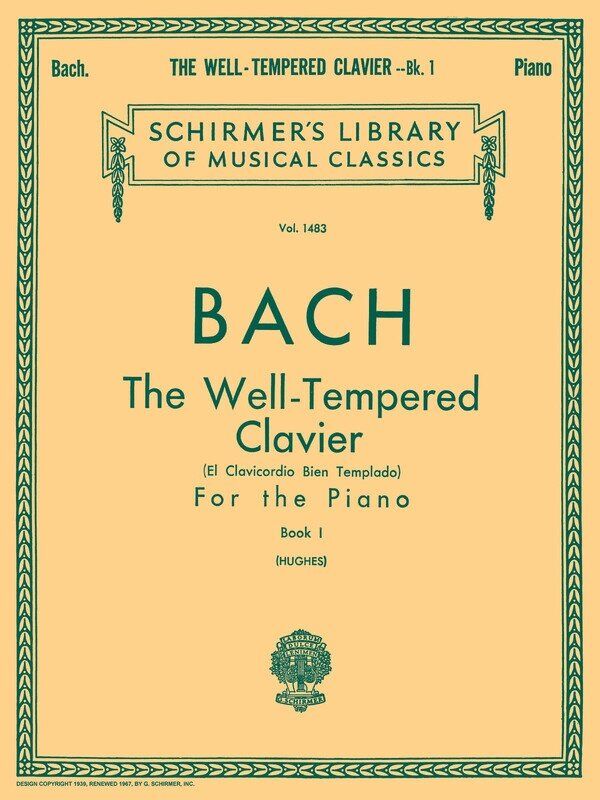 Bach - Well Tempered Clavier Book 1 for Piano, 164 Pages, Schirmer Library of Classics