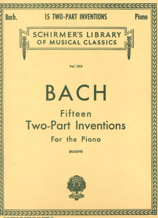 Bach 15 2 Part Inventions Lib.1512 Piano