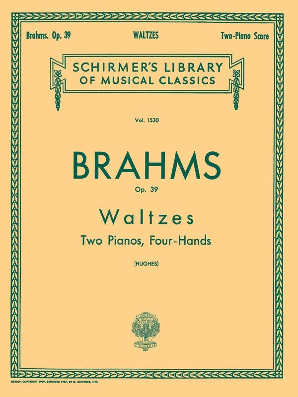 Brahms Waltzes Op 39 Lib.1530 2 Pianos