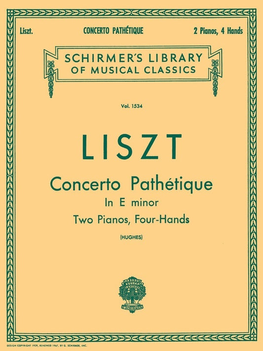 Liszt Conc.Pathetique Lib.1534 2 Pianos