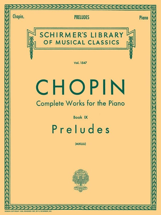 Chopin Preludes Lib.1547 Piano(Mikuli)