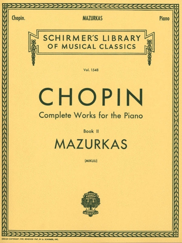 Chopin Mazurkas Piano Lib.1548(Mikuli)