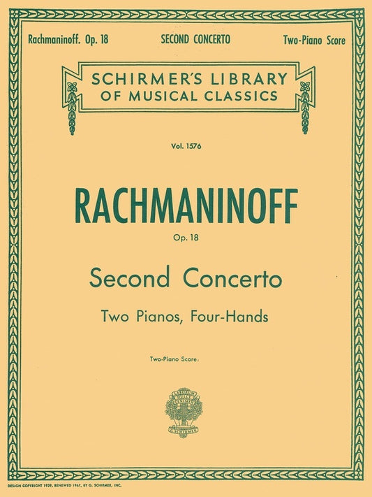 Rachmaninoff - Piano Concerto No 2 Op 18 2P4H (Softcover Book)