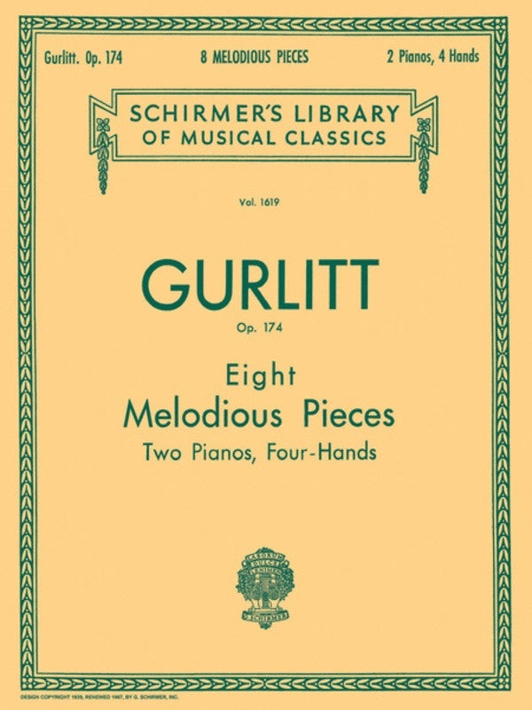 Gurlitt 8 Mel.Pieces Lib.1619 2 Pianos