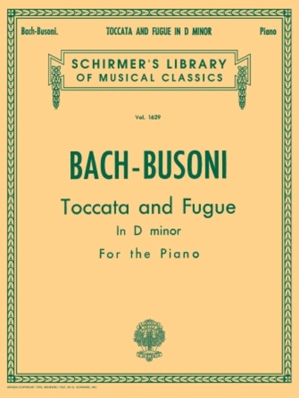 Schirmer - Bach - Toccata & Fugue D Min Bwv565 Ed Busoni