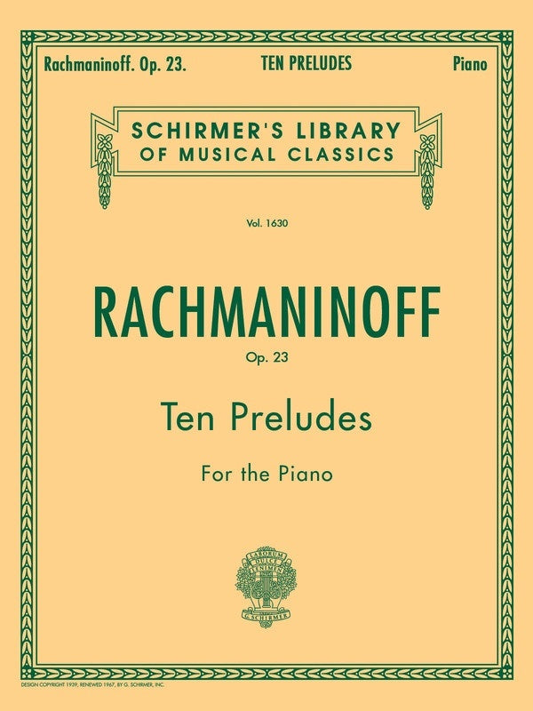 Rachmaninoff - 10 Preludes Op 23 Piano (Softcover Book)