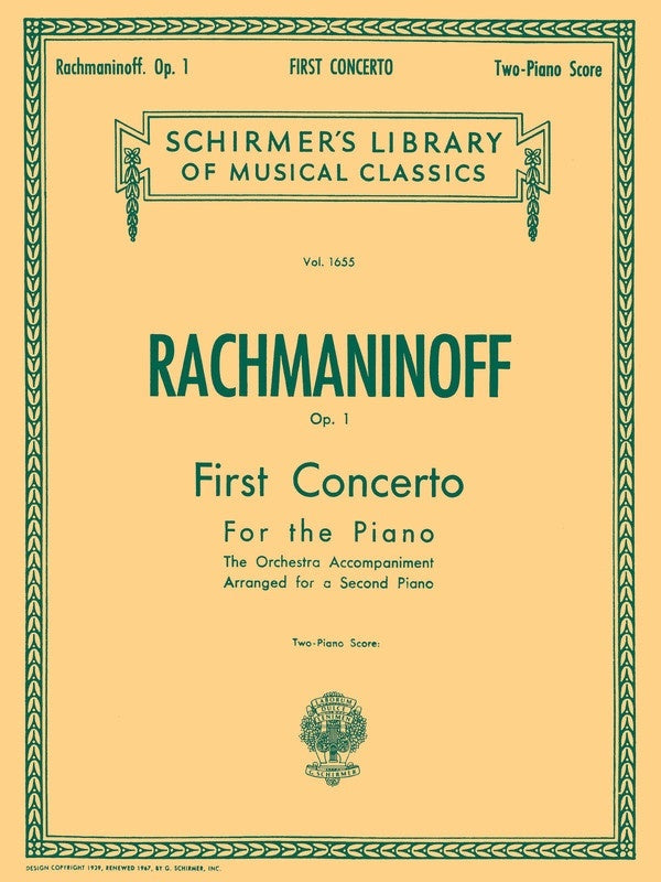 Rachmaninov Conc.1 Op 1 Lib.1655 2 Piano