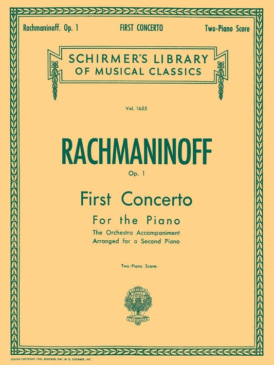 Rachmaninov Conc.1 Op 1 Lib.1655 2 Piano