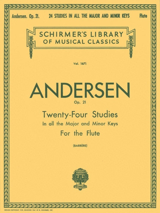 Andersen 24 Studies Op 21 Lib.1671 Flute
