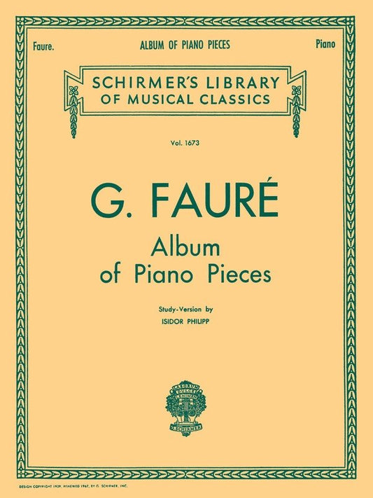 Faure - Album Of Piano Pieces (Softcover Book)