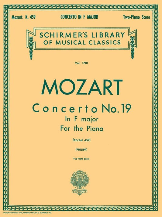Schirmer - Mozart - Concerto No 19 F Major K 459 2P4H