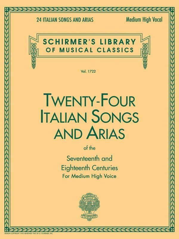24 Italian Songs & Arias for Medium/High Voice