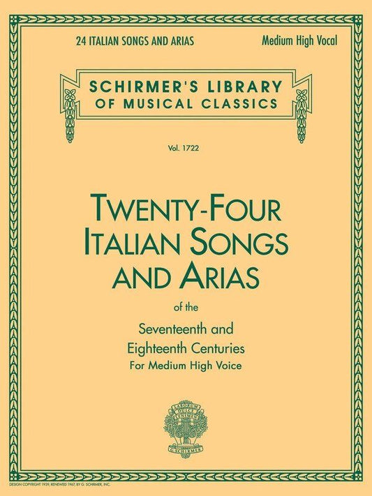 24 Italian Songs & Arias for Medium/High Voice