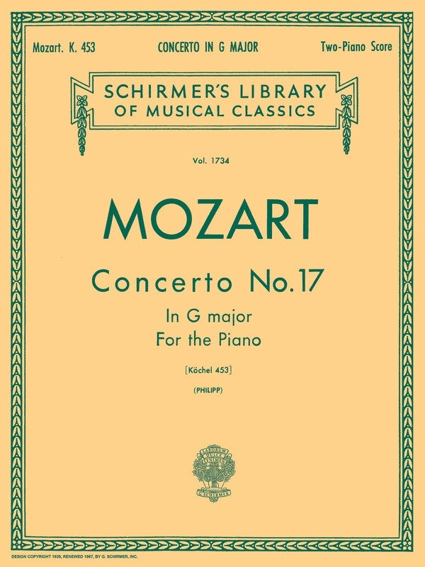 Mozart Concerto N.17 K453 Lib.1734 2 Piano