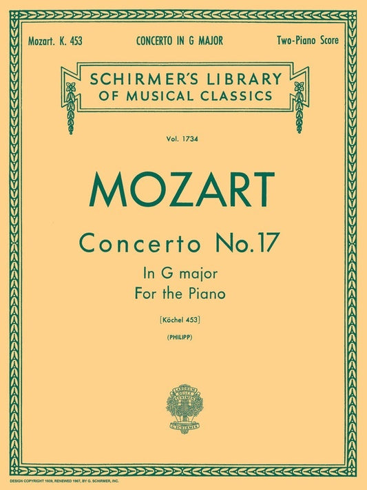 Mozart Concerto N.17 K453 Lib.1734 2 Piano