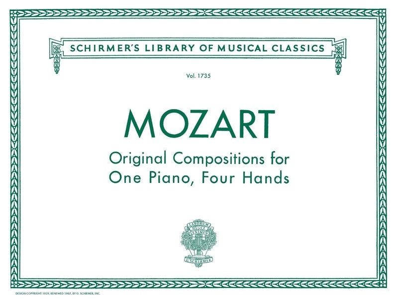 Mozart - Original Compositions For Piano Duet (Softcover Book)