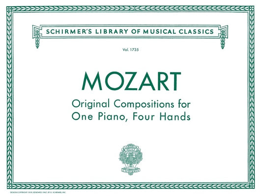Mozart - Original Compositions For Piano Duet (Softcover Book)