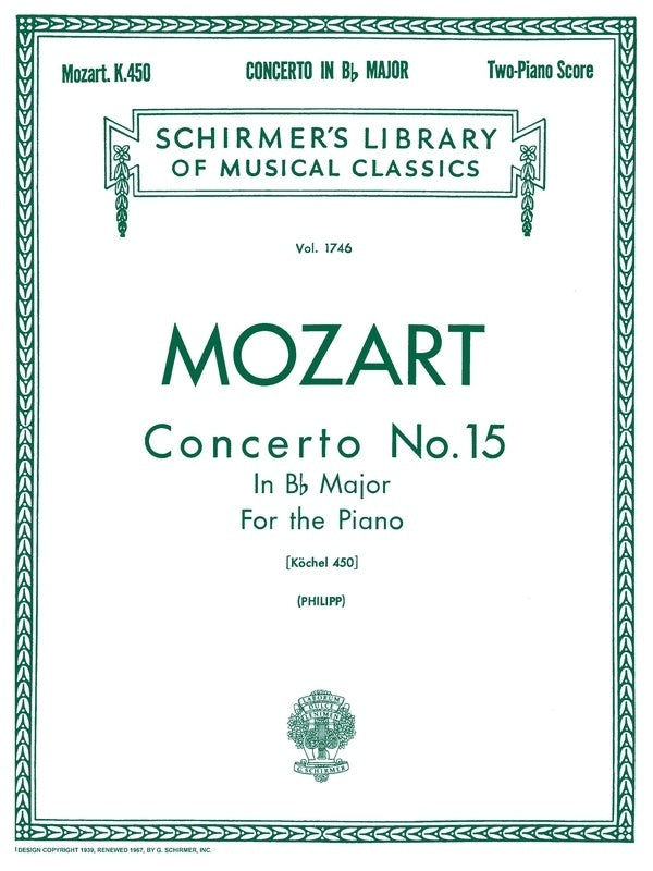 Mozart Concerto N.15 K450 Lib.1746 2 Piano