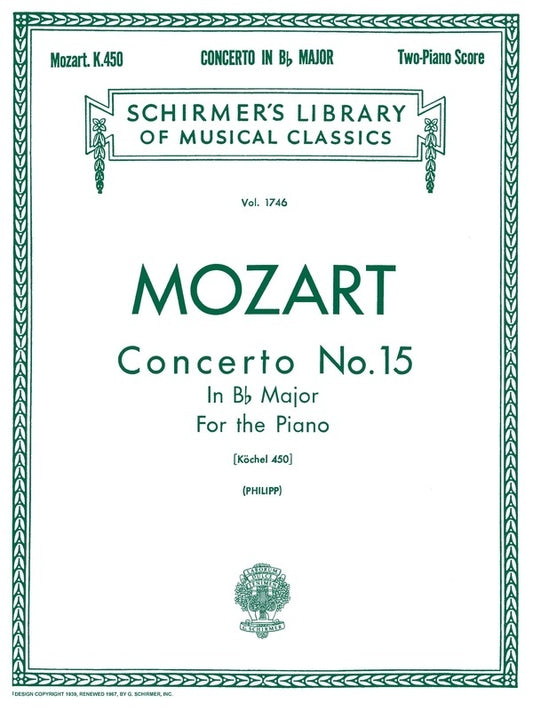 Mozart Concerto N.15 K450 Lib.1746 2 Piano