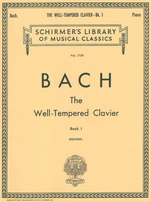 Bach Well Temp.Clavier 1 Lib.1759 Piano
