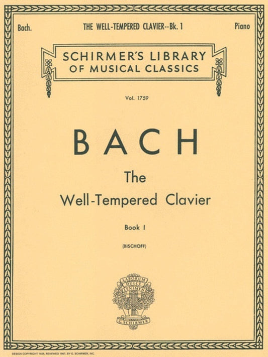 Bach Well Temp.Clavier 1 Lib.1759 Piano