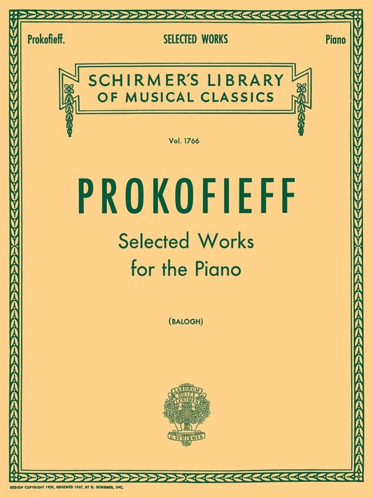 Prokofiev Selected Works Lib.1766 Piano