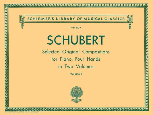 Schubert - Original Compositions Piano Duet Vol 2, 136 Pages, G. Schirmer, Inc.