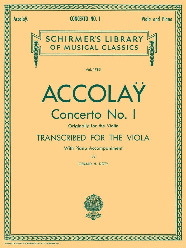 AccOnline Audioy - Concerto No 1 Viola/Piano (Softcover Book)