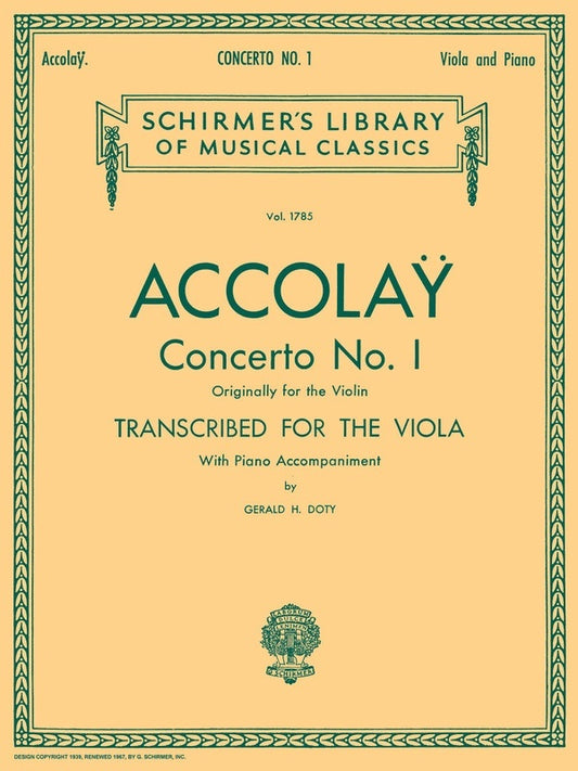 AccOnline Audioy - Concerto No 1 Viola/Piano (Softcover Book)