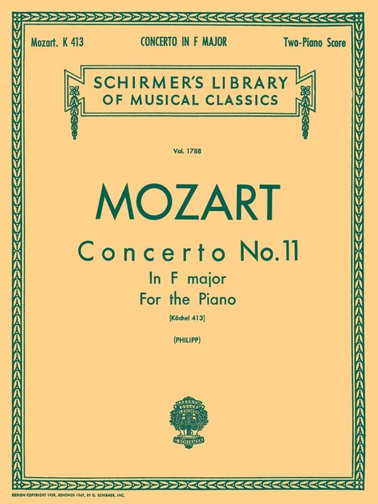 Schirmer - Mozart - Concerto No 11 F Major K 413 2P4H