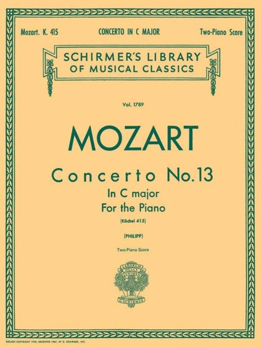 Mozart Concerto K415 Lib.1789 2 Piano