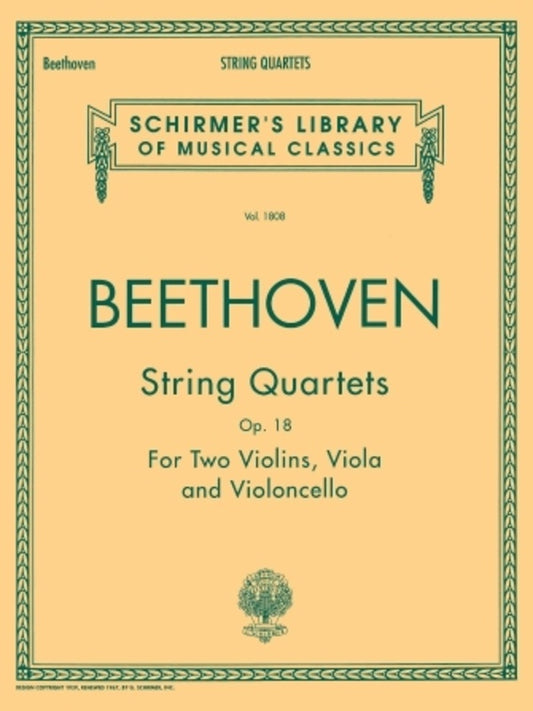 Beethoven String Quartets P18 Lib.1808