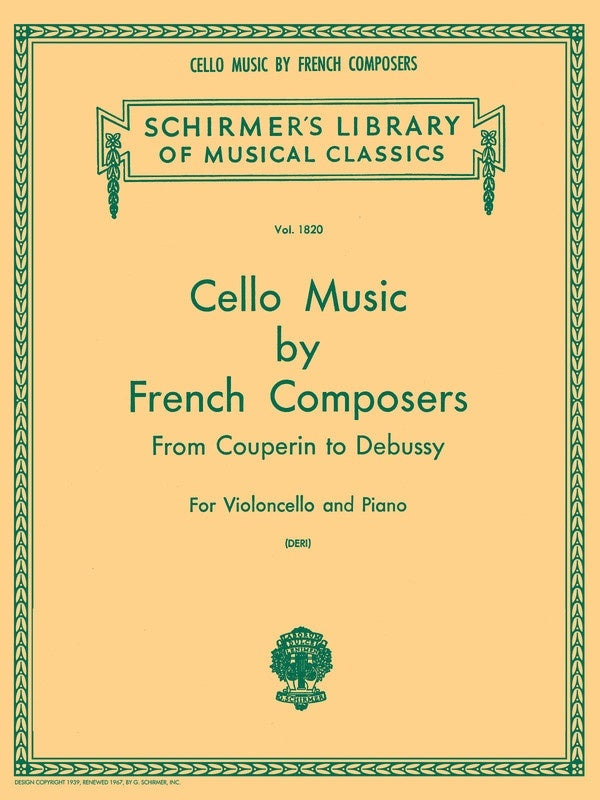 Cello Music By French Composers (Softcover Book)
