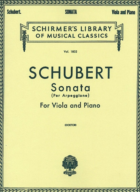 Schubert Sonata Lib.1832 Vla/Piano