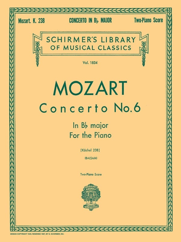 Mozart Concerto N.6 K238 Lib.1834 2 Pianos