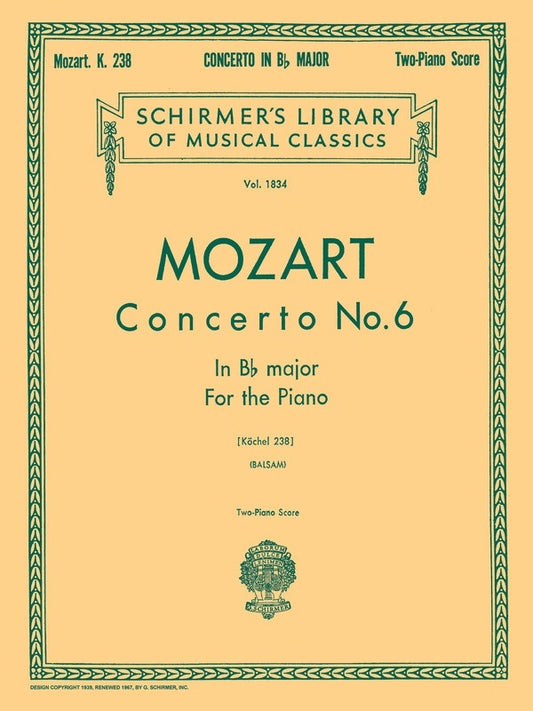 Mozart Concerto N.6 K238 Lib.1834 2 Pianos