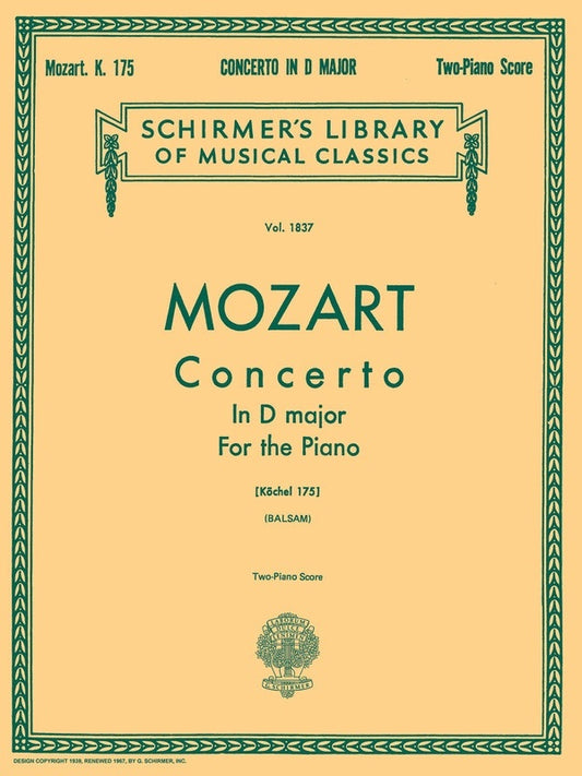 Mozart Concerto K175 Lib.1837 2 Pianos