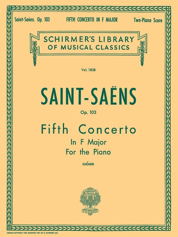Saint Saens Conc.5 Op 103 Lib.1838 2 Piano