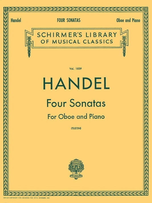 Handel 4 Sonatas Lib.1839 Ob/Piano