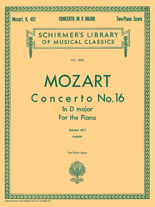 Mozart Concerto K451 Lib.1854 2 Piano