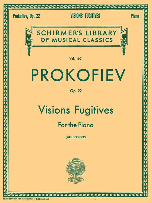 Prokofieff - Visions Fugitives Op 22 For Piano (Softcover Book)
