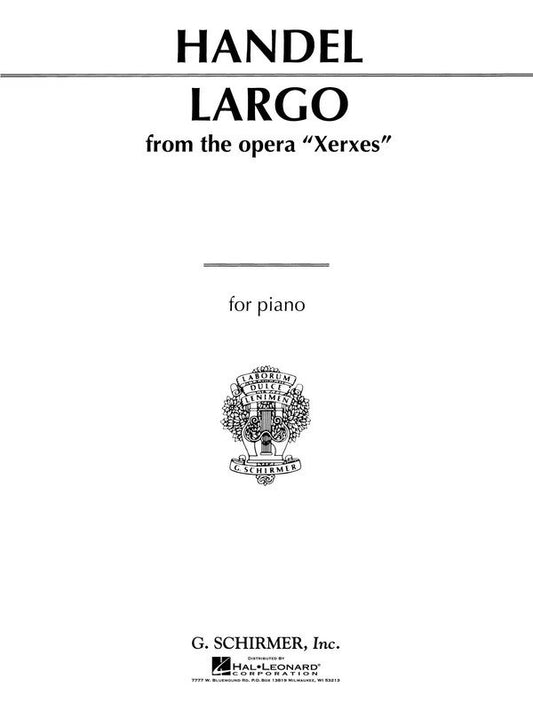 Handel Largo From Xerxes Piano