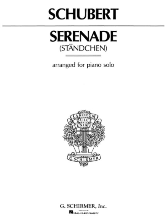 Schubert - Serenade For Piano (Softcover Book)
